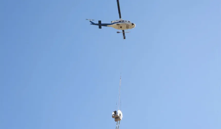 Van’da Helikopterle Kesintisiz Enerji Bakımı Devrim Yaratıyor!