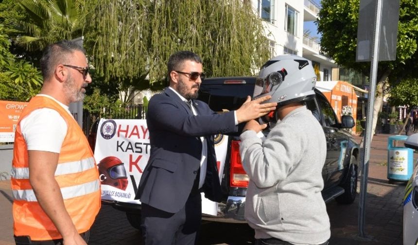 Kask Tak, Hayatta Kal! EMŞAV ve Emniyetten Alanya’da Örnek Uygulama