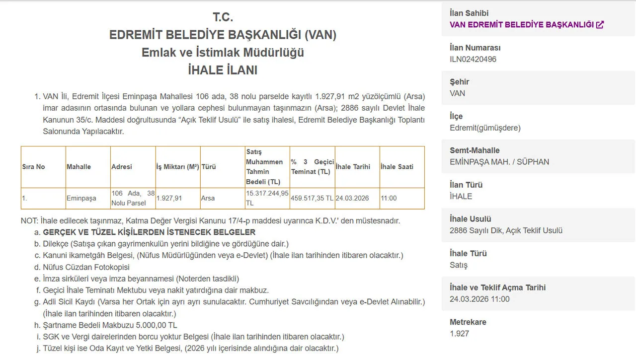 Edremit Arsa Satisi 1